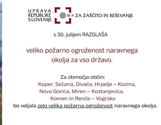 VELIKA POŽARNA OGROŽENOST